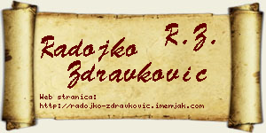 Radojko Zdravković vizit kartica